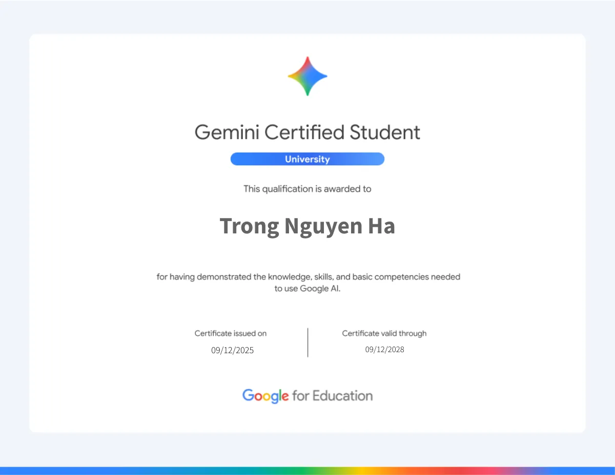 Gemini Certified University Student
