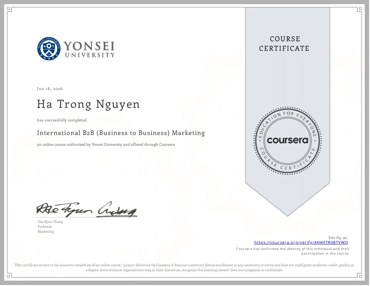 International B2B (Business to Business) Marketing